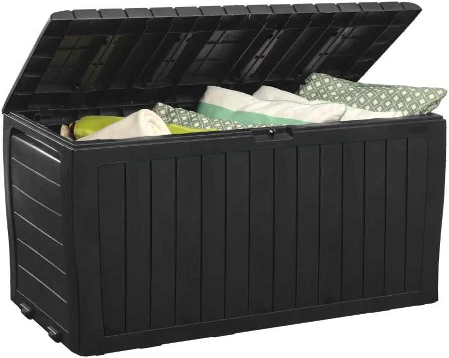 Marvel Plus 71 Gallon Resin Deck Box-Organization and Storage for Patio Storage Box Outdoor Cushions - Image 4