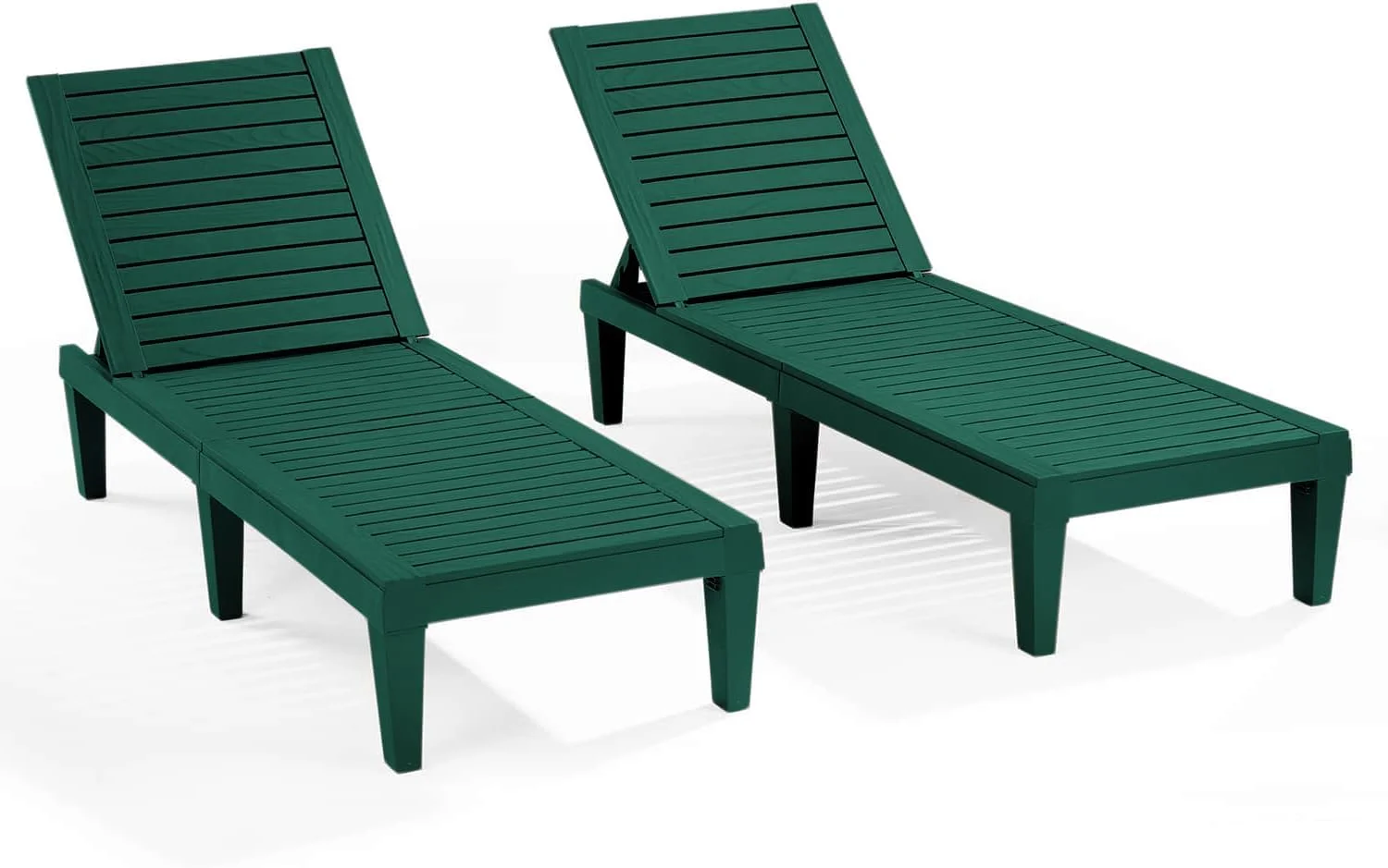 Lounge Chair Outdoor, Tanning Chair, Chaise Lounge Outdoor Set of 2, 5 Adjustable Positions - Image 9