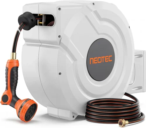 Alternative view of in 100ft Retractable Garden Hose Reel with Any-Length Lock Slow Auto Rewind Heavy Duty Water Hose Reel With