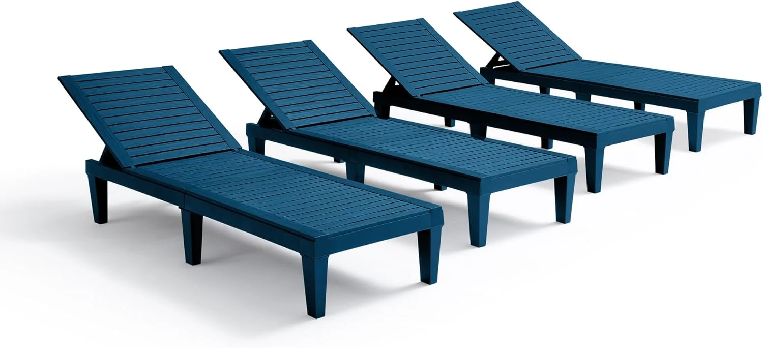 Lounge Chair Outdoor, Tanning Chair, Chaise Lounge Outdoor Set of 2, 5 Adjustable Positions - Image 27