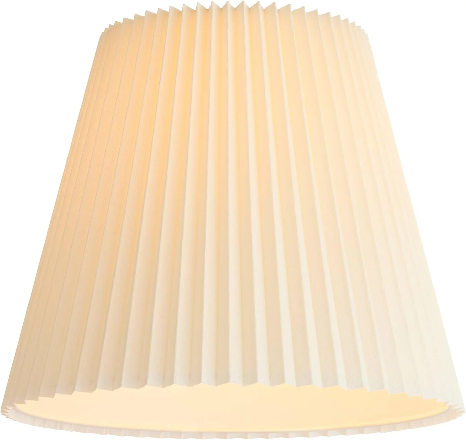 Top x 17 Bottom x 14 1/2 High x 14 3/4 Slant Lamp Shade (Pre-Assembled) Replacement Large Ivory White Bell Round - Image 8