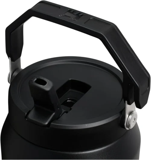 Alternative view of IceFlow 2.0 Flip Straw Jug with Handle 64 oz, Twist On Lid and Flip Up Straw, Black 2.0