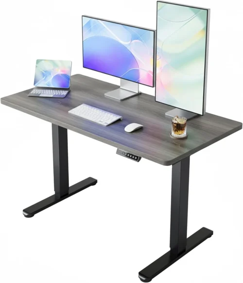 32 Small Electric Standing Desk Adjustable Height, 4 Memory Height Settings