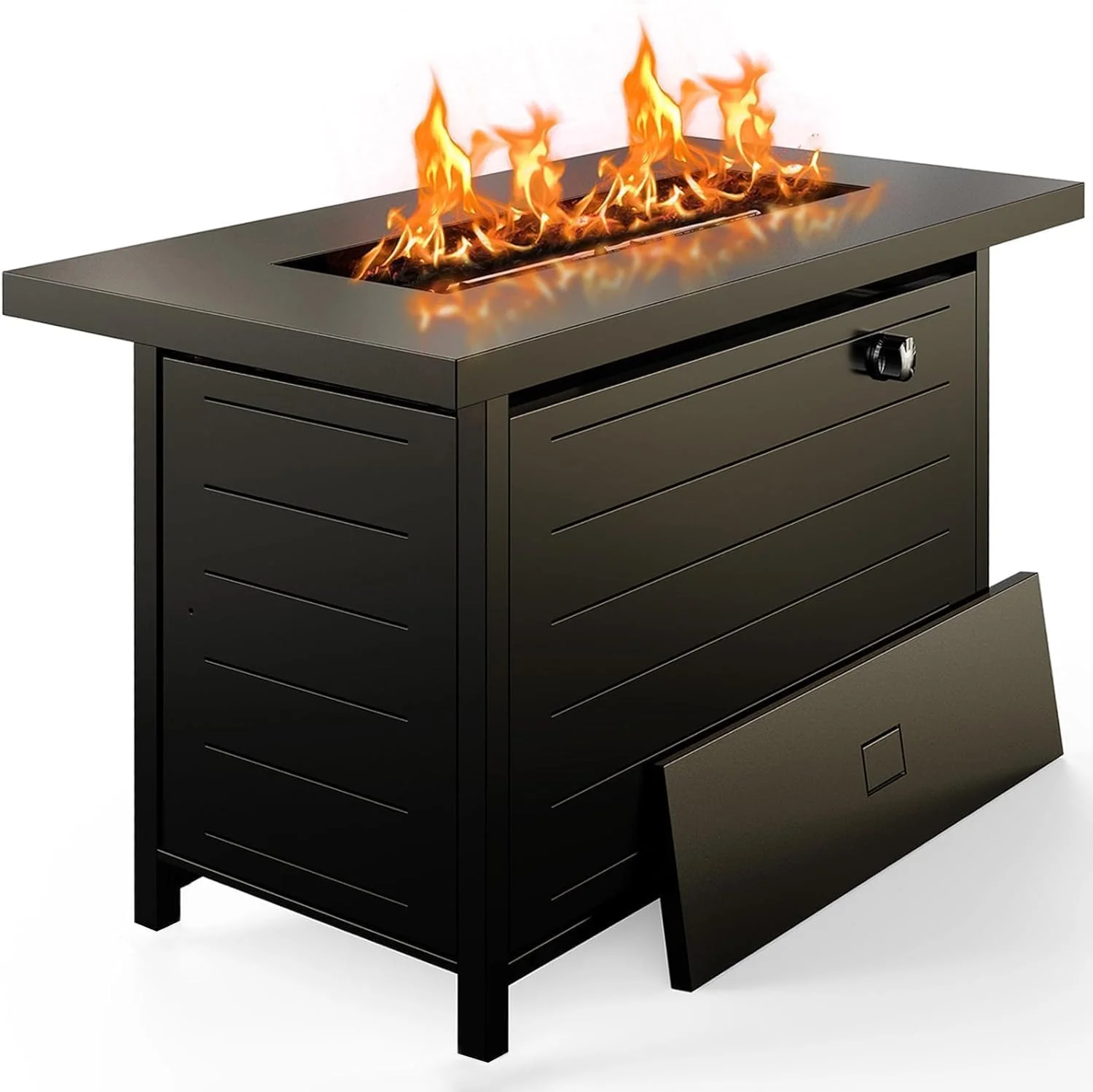 Large Propane Fire Pit 19 Inch, Gas Fire Pit with Grill Grate, Folding Legs, 58, 000 BTU - Image 6