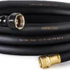 Hose 5/8 x 100ft, Brass Rubber Heavy Duty Water Hose 600 PSI Burst Pressure