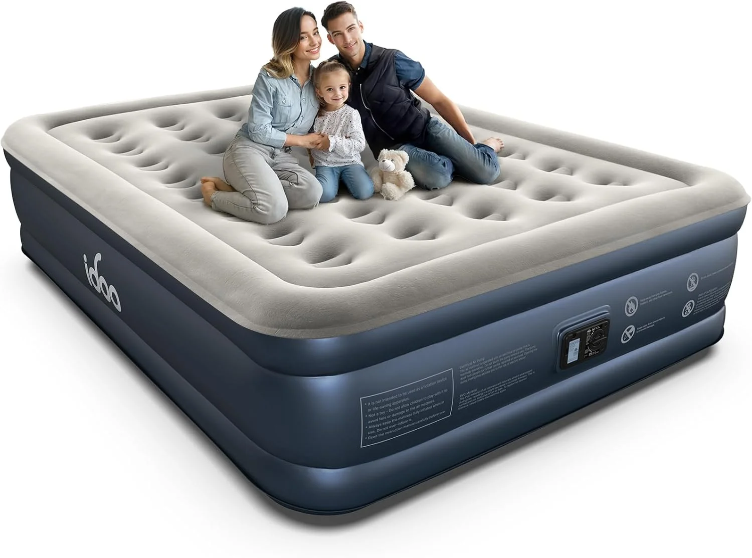 Queen Air Mattress with Built in Pump, 18 Raised Comfort Inflatable Blow up Mattress, Upgraded Support Structure - Image 9