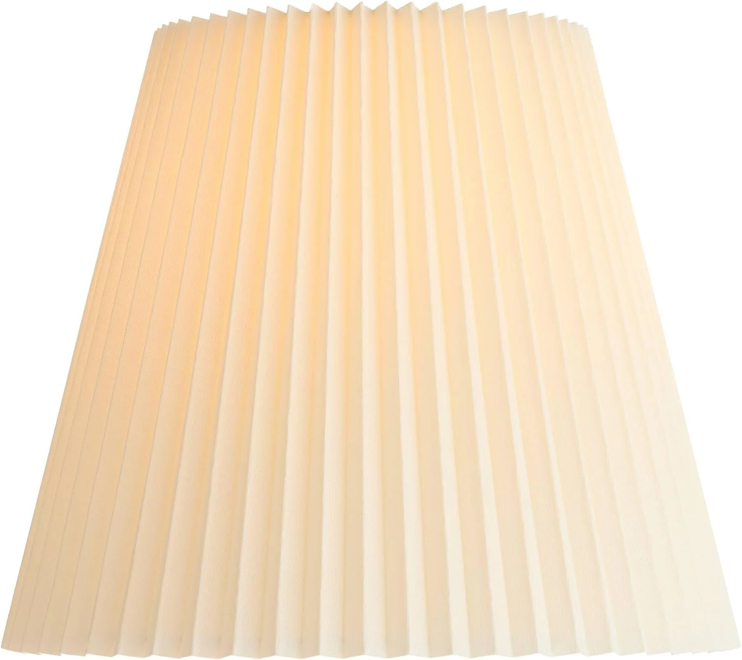 Top x 17 Bottom x 14 1/2 High x 14 3/4 Slant Lamp Shade (Pre-Assembled) Replacement Large Ivory White Bell Round - Image 6