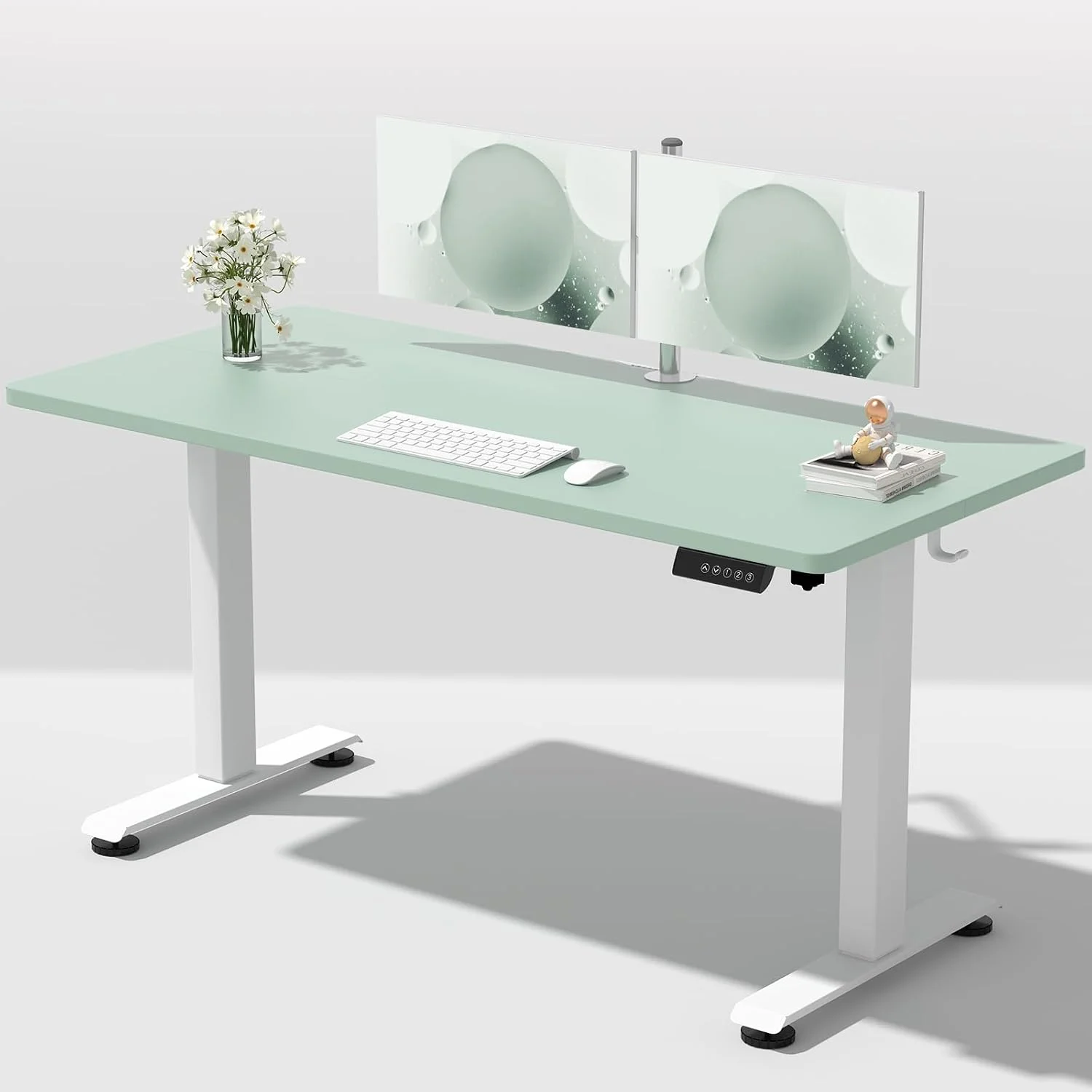 55 Inch Large Electric Standing Desk, Gaming Table, Height Adjustable Sit Stand Up Computer Tables for Home Office - Image 12