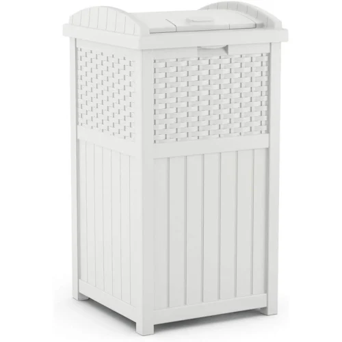 Alternative view of 33 Gallon Commercial Outdoor Trashcan Hideaway with Lid for 30 to 33 Gallon Trash Bags for Garage, Backyard