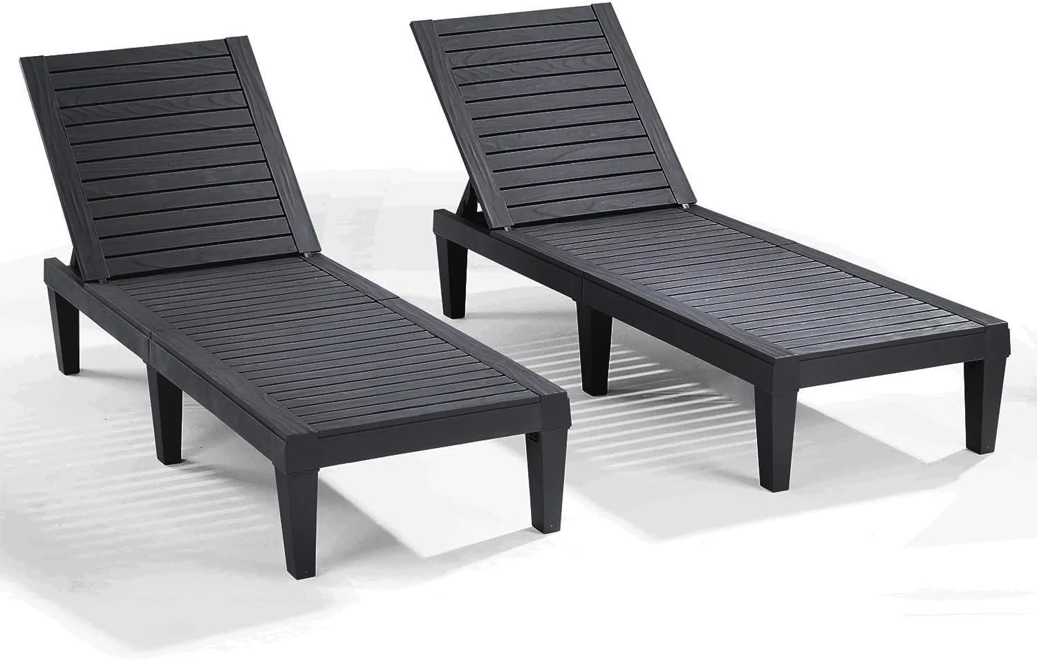 Lounge Chair Outdoor, Tanning Chair, Chaise Lounge Outdoor Set of 2, 5 Adjustable Positions - Image 17