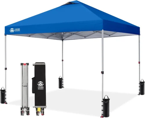 Alternative view of SHADES 10x10 Pop Up Canopy, Patented CenterLok One Push Tent Canopy, 8 Stakes, 4 Ropes (10x10