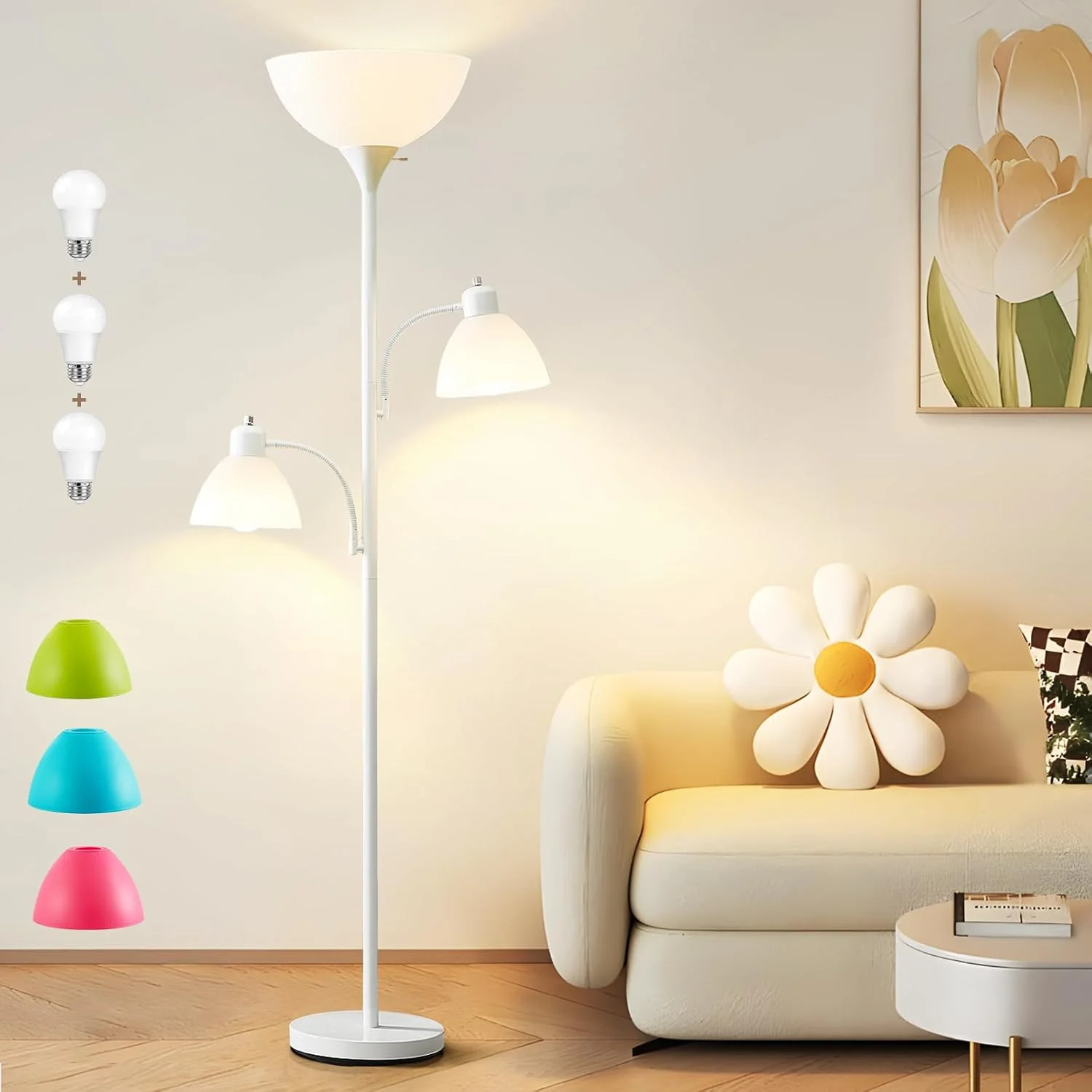 Floor Lamp, Bulb Included, Industrial Lamps for Living Room - Image 5