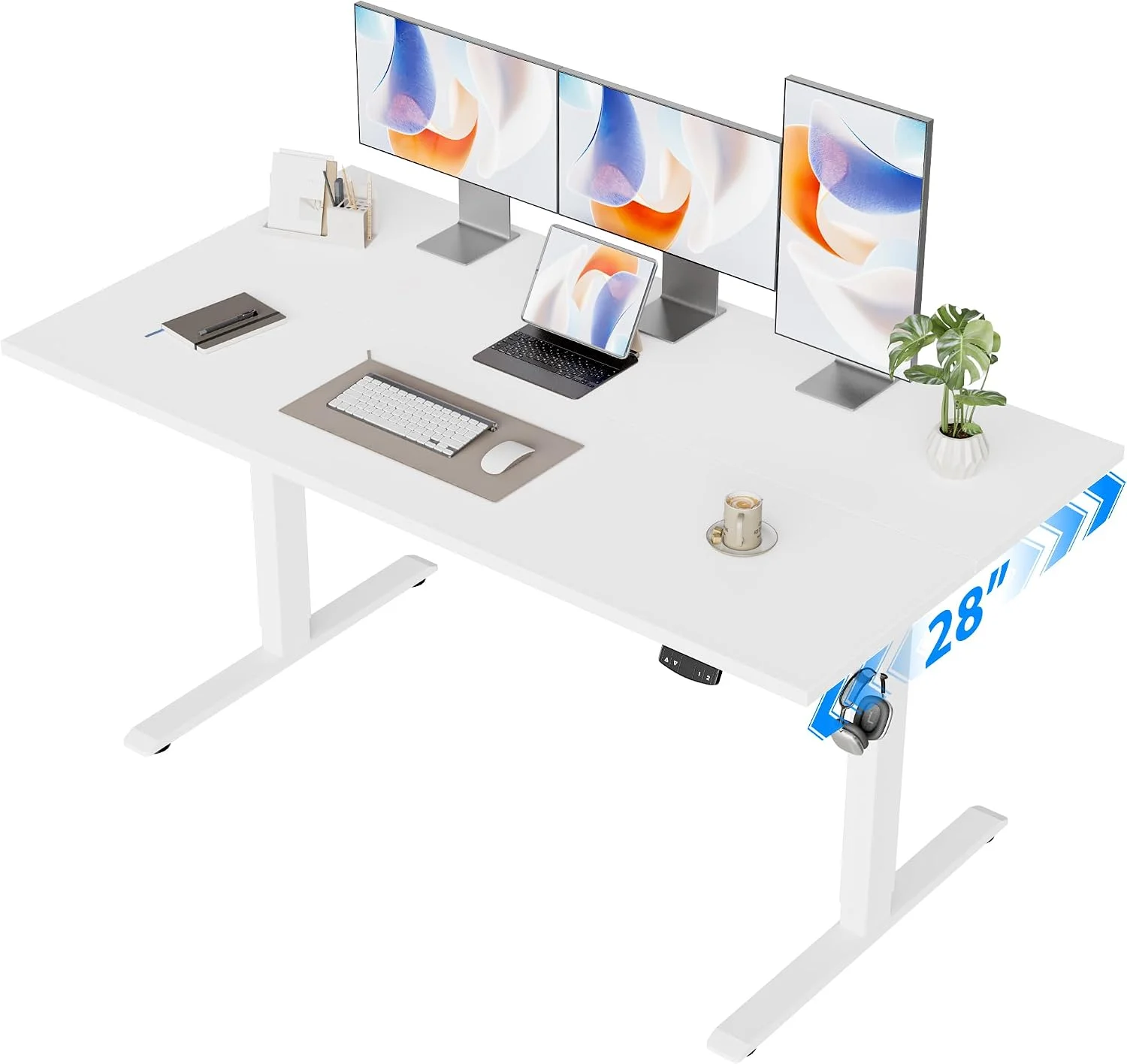 Electric Standing Desk, 48 x 24 Inches Height Adjustable Desk - Image 24