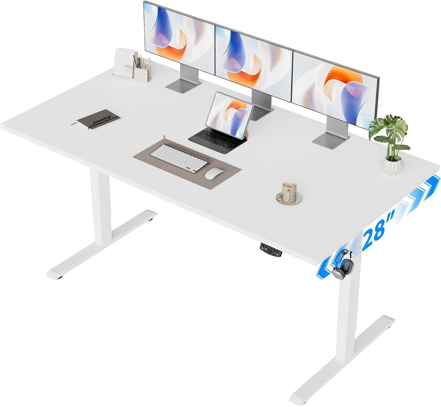 Electric Standing Desk, 48 x 24 Inches Height Adjustable Desk - Image 37