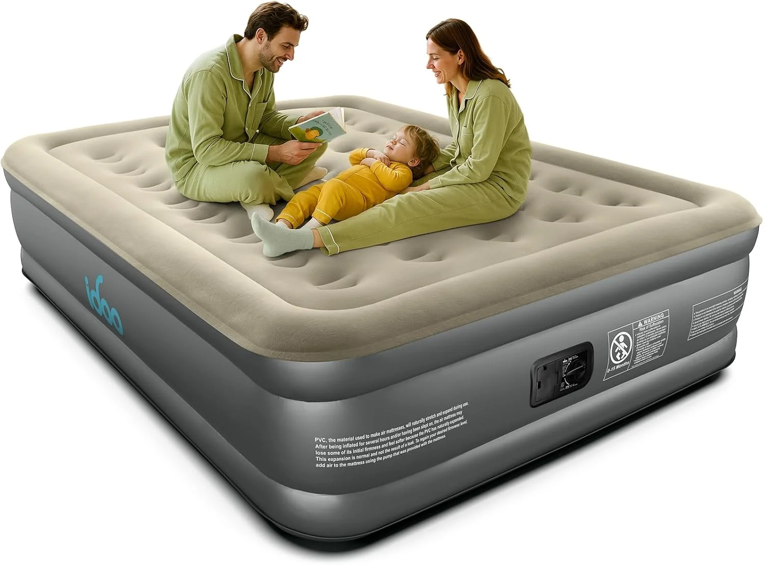 Queen Air Mattress with Built in Pump, 18 Raised Comfort Inflatable Blow up Mattress, Upgraded Support Structure - Image 6