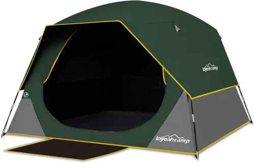 Tent 4/6 Person Blackout Camping Tent with Rainfly, Waterproof Portable Double Layer Family Dome Tent for