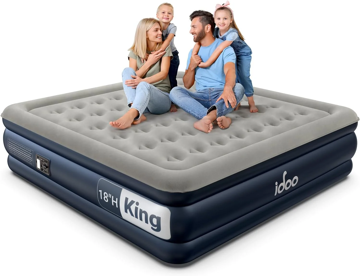 Queen Air Mattress with Built in Pump, 18 Raised Comfort Inflatable Blow up Mattress, Upgraded Support Structure - Image 10