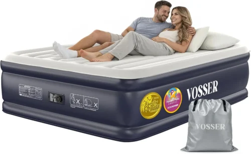Alternative view of Air Mattress Queen with Built-in Pump, 18 Raised Inflatable Blow Up Mattress, Upgraded Heavy Duty Portable Air