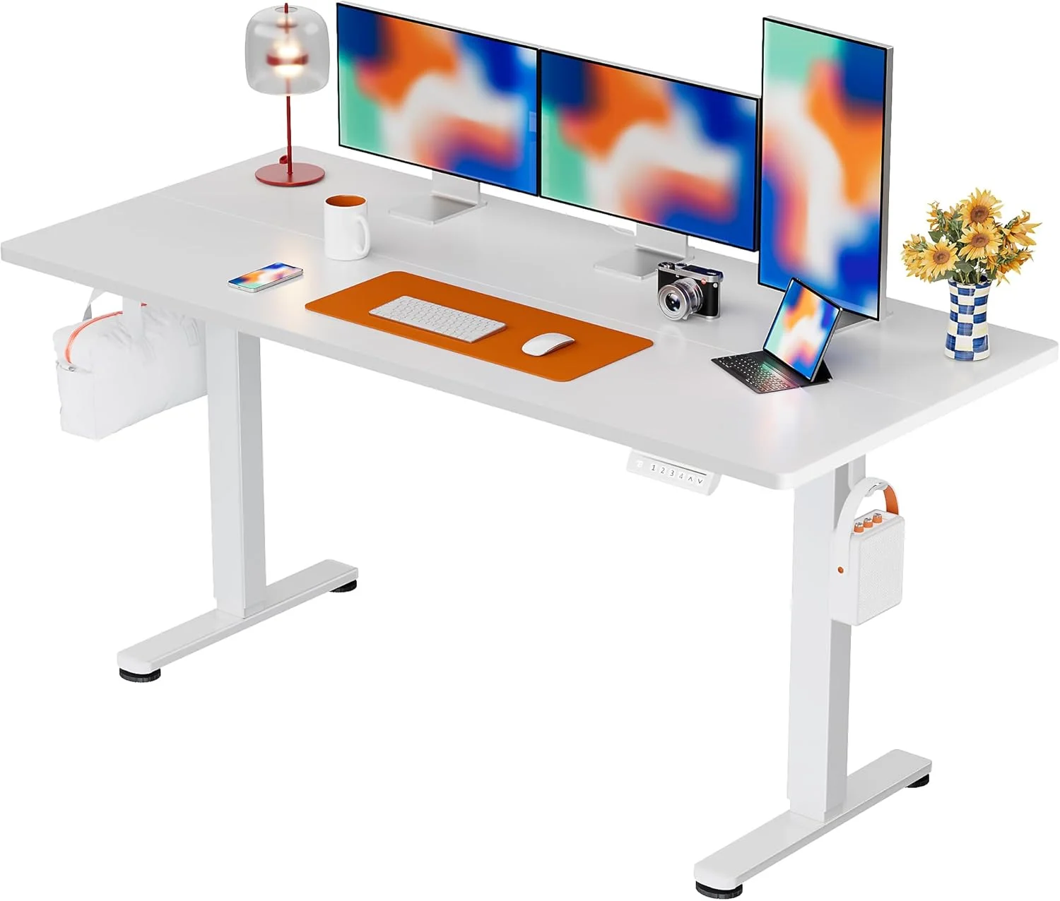 Height Adjustable Electric Standing Desk, 48 x 24 Inches Sit Stand up Desk - Image 21