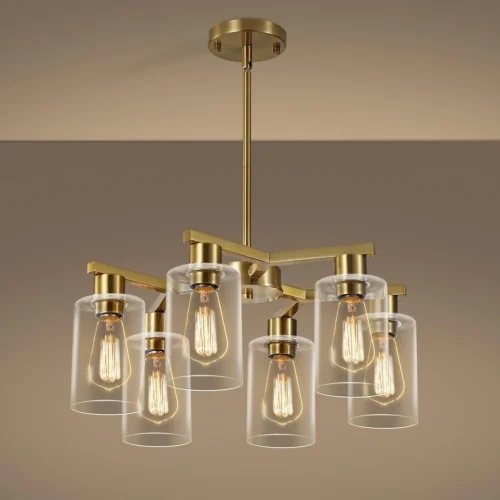 4-Light Modern Farmhouse Black Chandelier