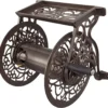 GARDEN 704 Decorative Cast Aluminum Wall Mount Garden Hose Reel, Holds 125-Feet of 5/8-Inch Hose - Bronze