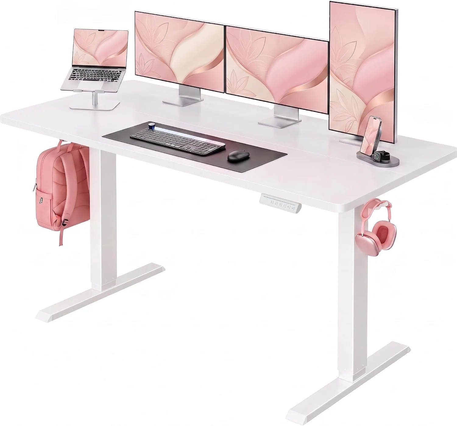 32 Small Electric Standing Desk Adjustable Height, 4 Memory Height Settings - Image 39