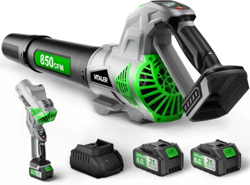 Blower Cordless, Brushless Blower 850 CFM 250 MPH with 2 Batteries - For Yard Cleanup