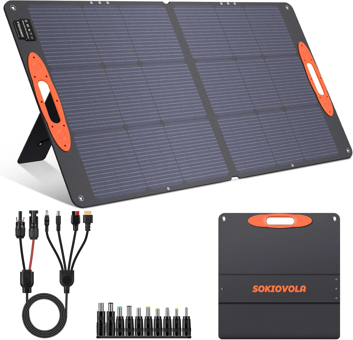 N-Type 16BB 220W Portable Solar Panel for EF/Jackery/Bluetti/Anker Power Station, IP68 Waterproof Foldable - Image 2