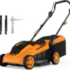 Cordless Lawn Mower (No Battery) Compatible with Dewalt 2 * 20VMax Battery, 18 Electric Lawn Mower with 6 Heights - For Lawn Care