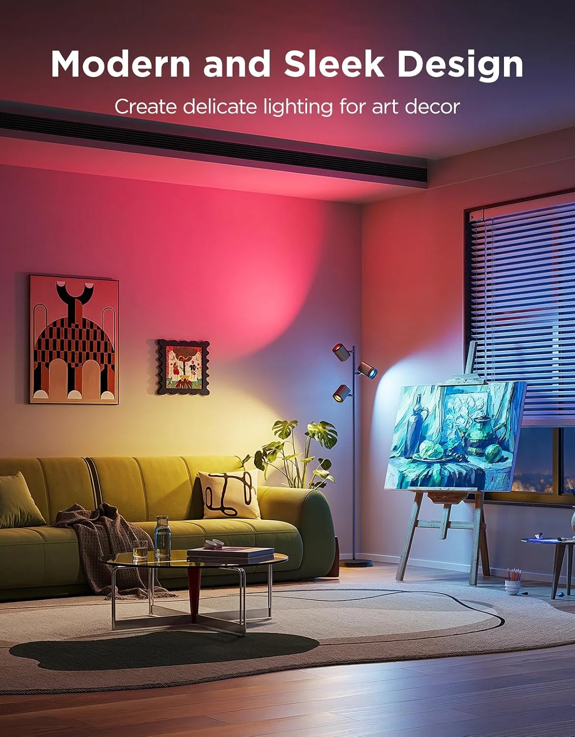 Tree Floor Lamp with 3 Rotatable Lights - Image 7