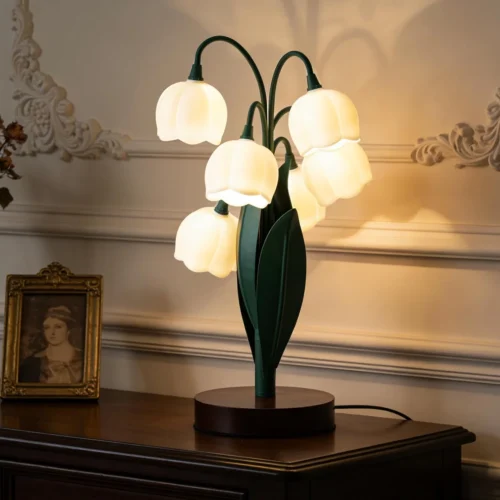 Flower Lamp for Home, 3-Color Temperature, Bedside Vintage Table Lamps