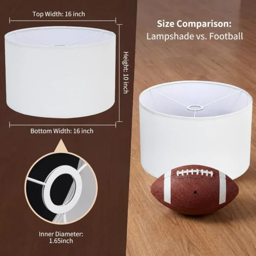Alternative view of Drum Lamp Shades Set of 2 16 Top x 16 Bottom x 10 High