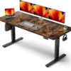 Electric Standing Desk Adjustable, 60x28 Inch Sit Stand Desk with 1 Inch Thick Tabletop