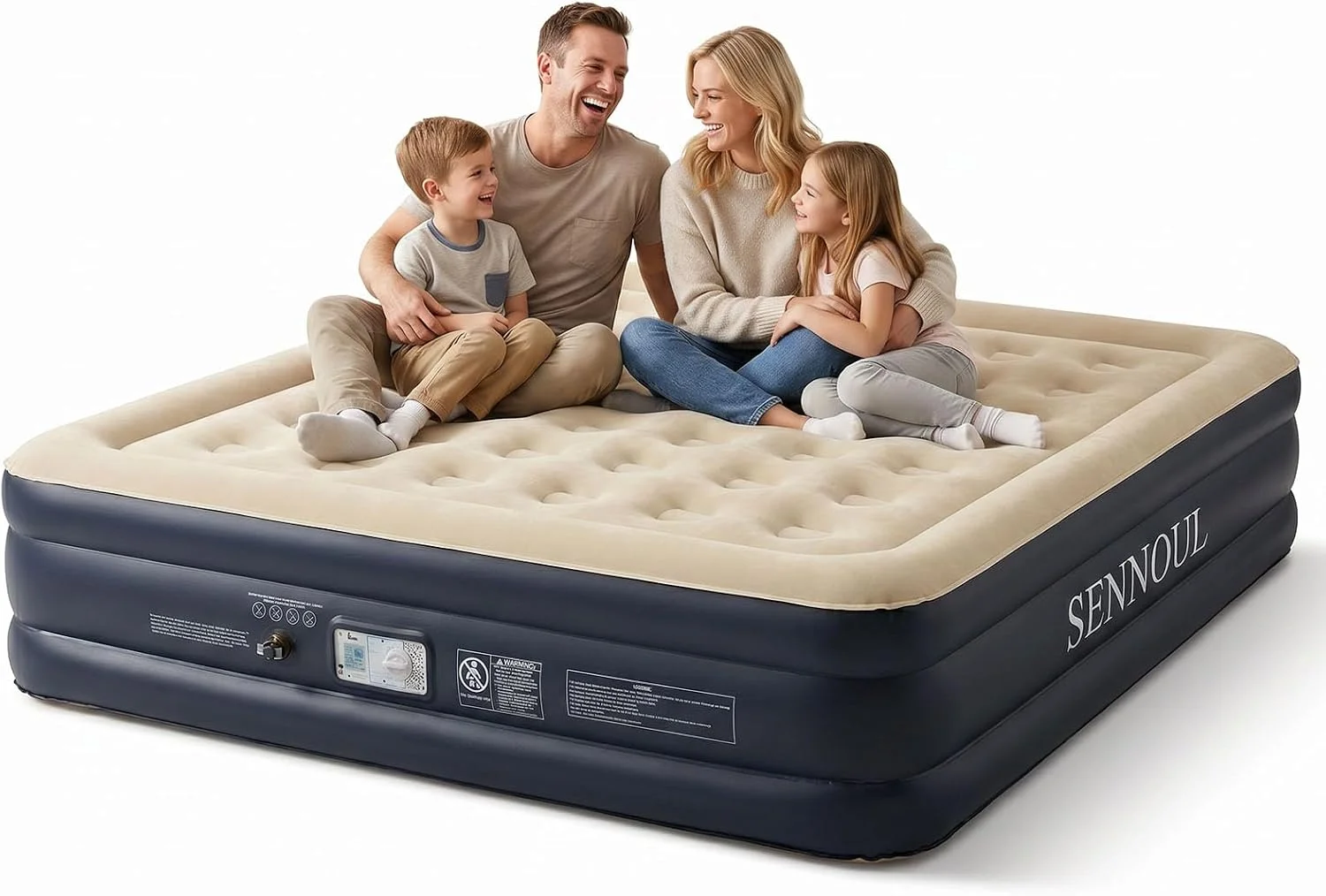 Air Mattress Queen with Built in Pump, Inflatable Mattress Blow Up Mattress 18 Raised Comfort - Image 7