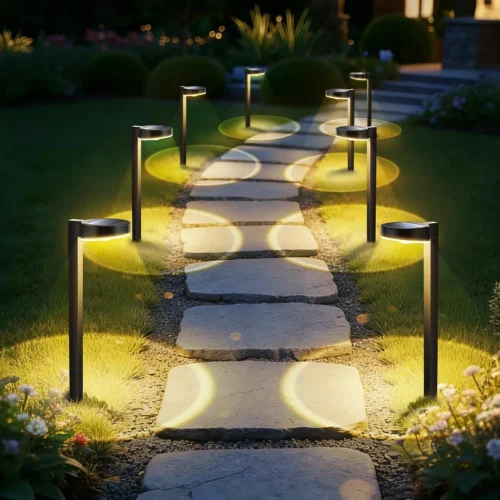Alternative view of 12 Pack Solar Pathway Lights Outdoor, 3 Color Temperatures Selectable CCT, Focused Ground Spot Lens, Brighter Up - For Home Projects