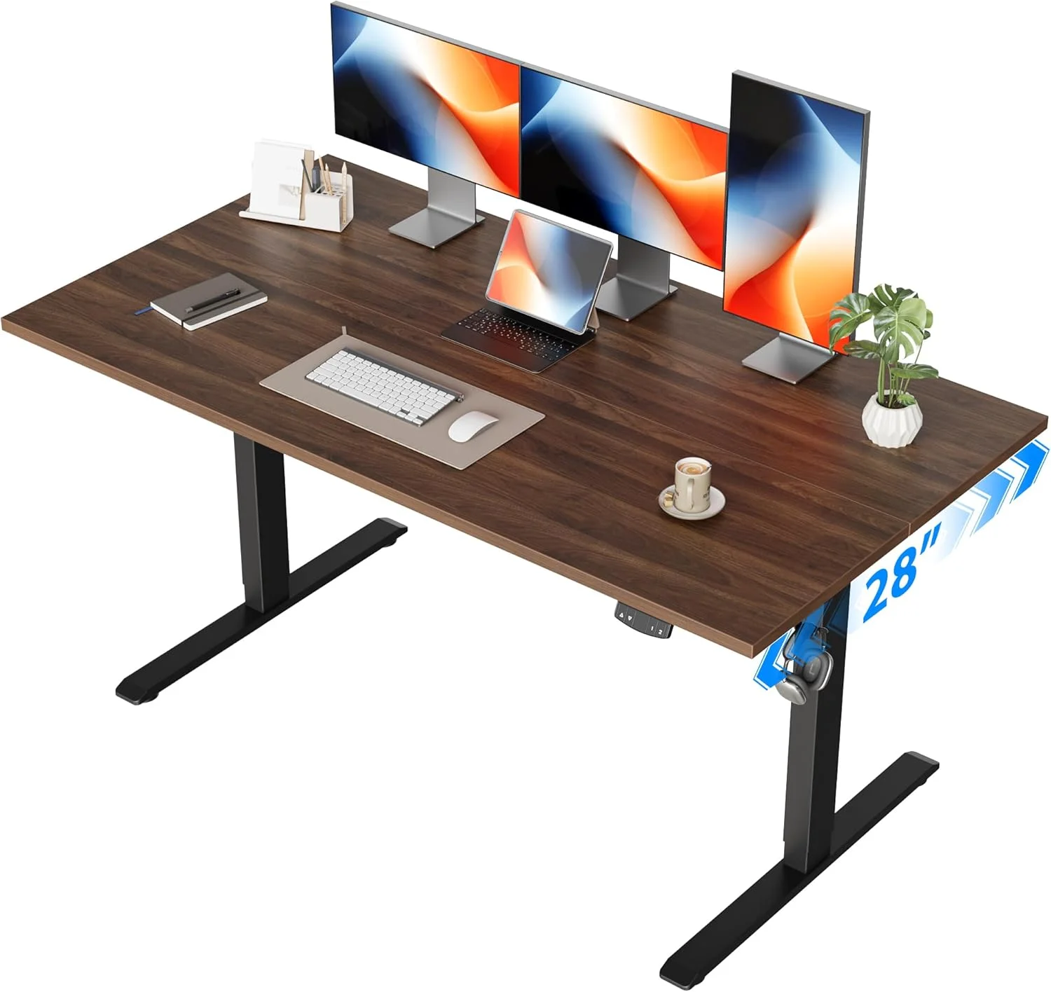Electric Standing Desk, 48 x 24 Inches Height Adjustable Desk - Image 34