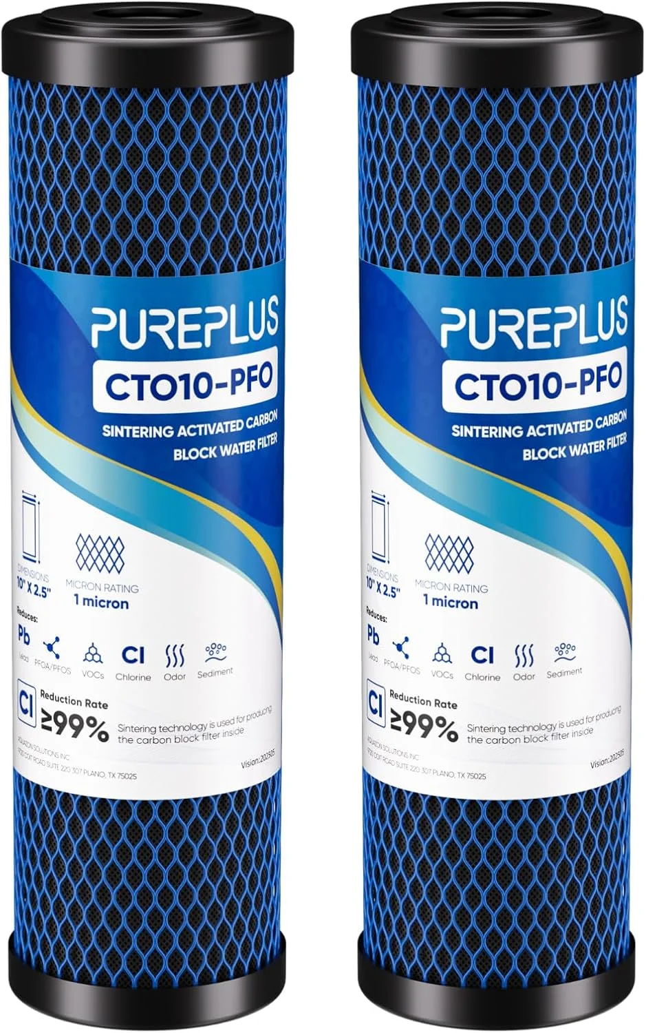 Micron 2.5 x 10 Whole House CTO Carbon Water Filter Cartridge Replacement for Under Sink Water Filter System, Dupont - For Home Projects - Image 8