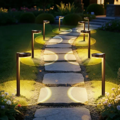 12 Pack Solar Pathway Lights Outdoor, 3 Color Temperatures Selectable CCT, Focused Ground Spot Lens, Brighter Up - For Home Projects