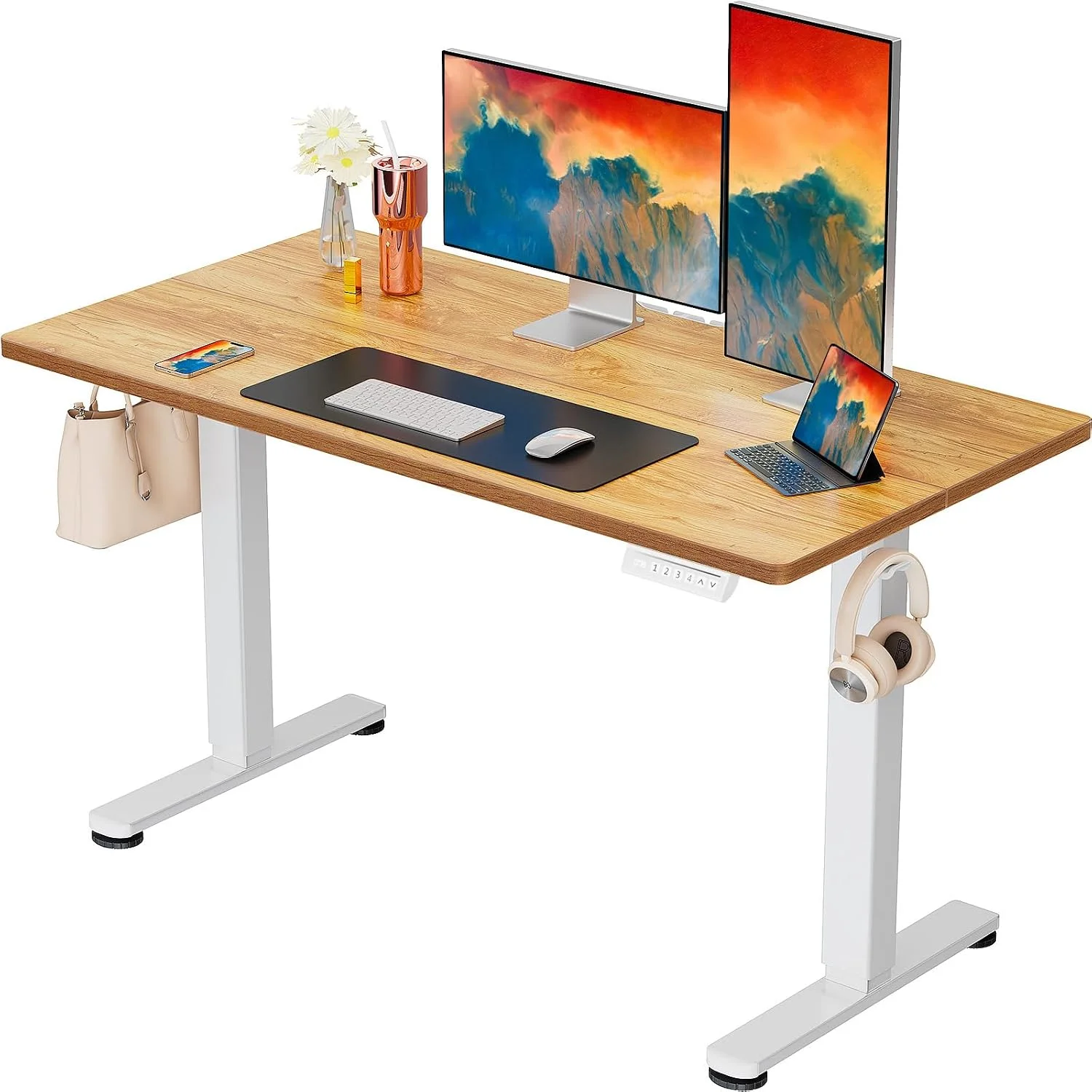 Height Adjustable Electric Standing Desk, 48 x 24 Inches Sit Stand up Desk - Image 7