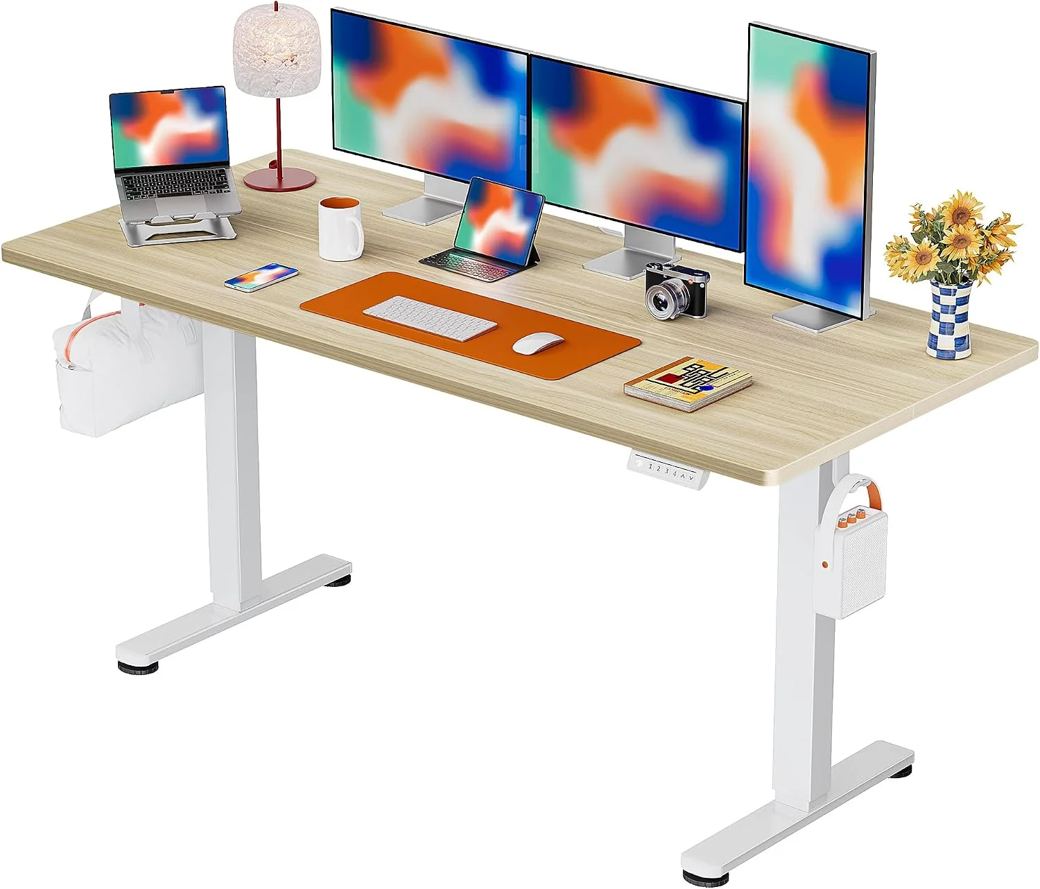 Height Adjustable Electric Standing Desk, 48 x 24 Inches Sit Stand up Desk - Image 19