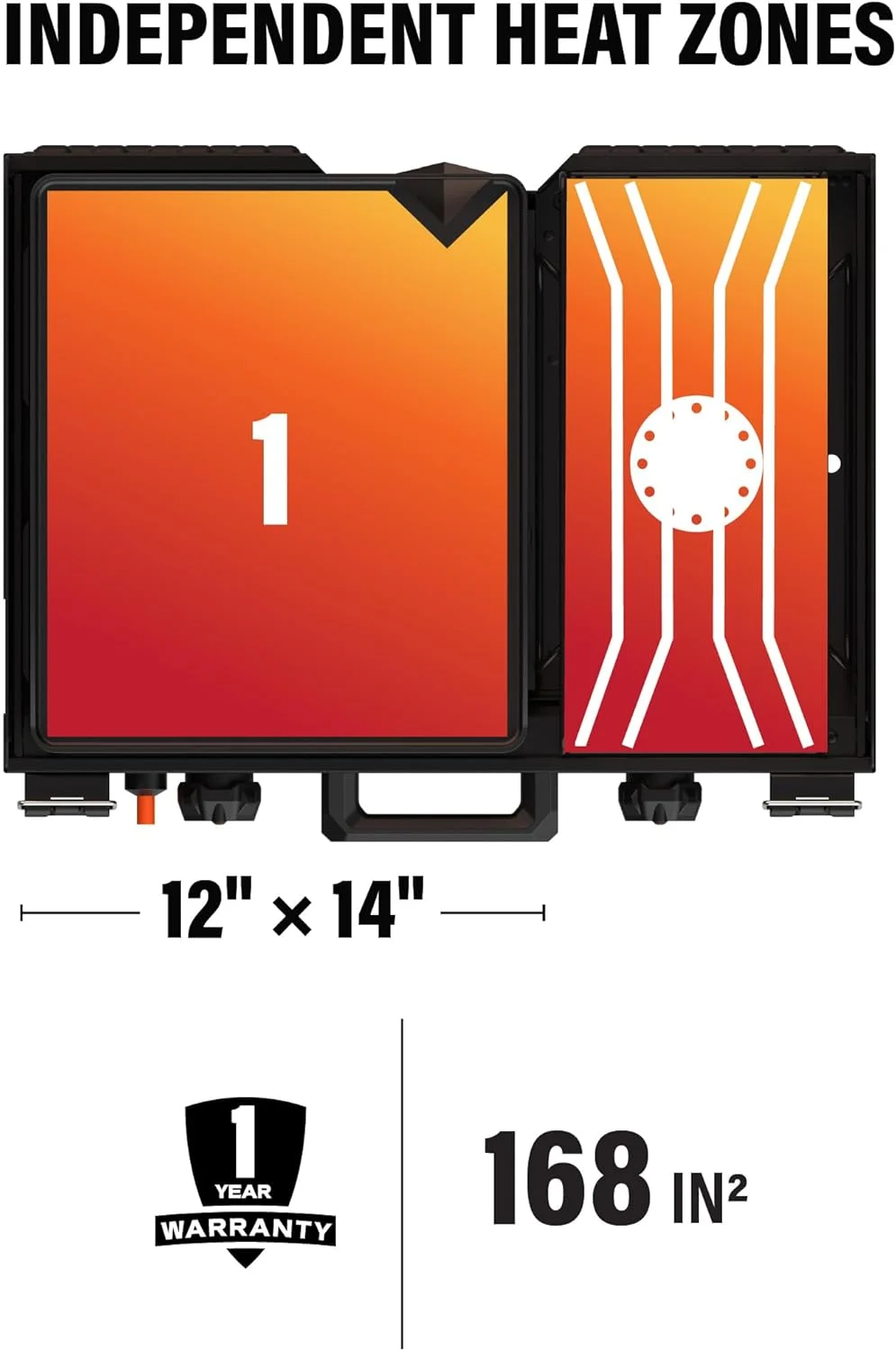 2364 12 x 14 Camping Griddle with Side Burner - Image 3