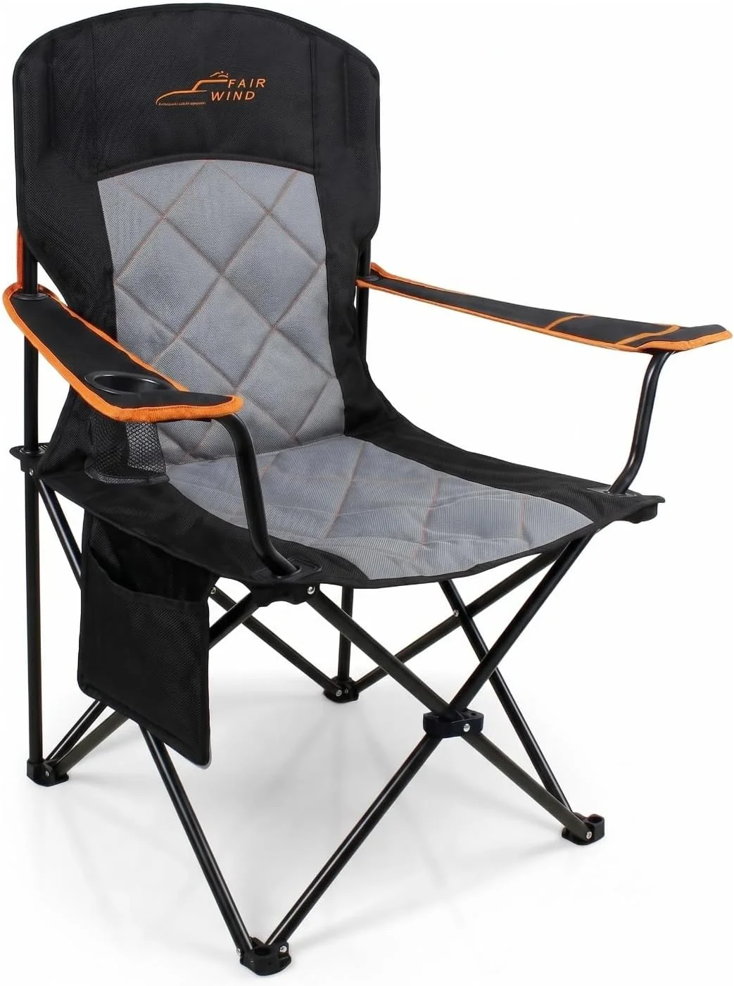 WIND Oversized Padded Camping Chair 2 Pack 350 LBS Capacity Heavy Duty Quad Chair with Lumbar-Support - Image 4