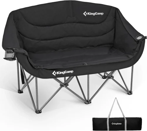 Alternative view of Double Camping Chair, Oversized Heavy Duty 660lbs Loveseat for Adults Portable Folding XL 2 Person Couch Padded