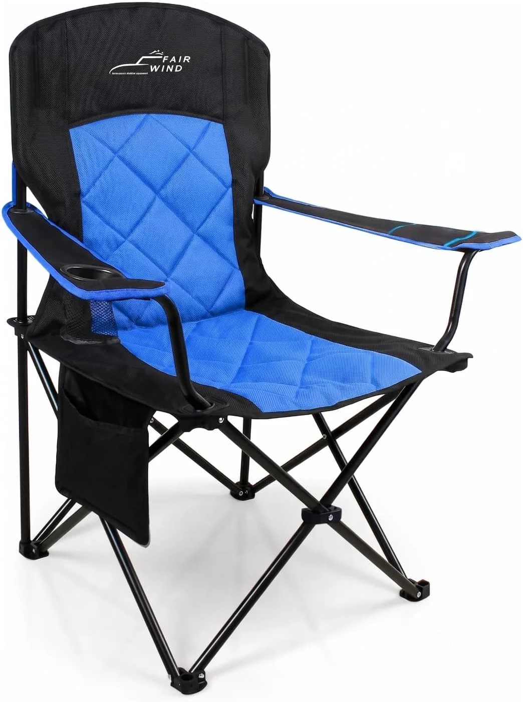 WIND Oversized Padded Camping Chair 2 Pack 350 LBS Capacity Heavy Duty Quad Chair with Lumbar-Support - Image 2