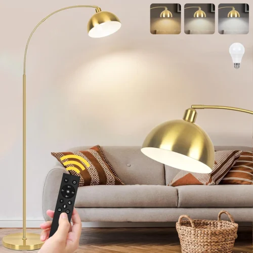 Alternative view of Arc Floor Lamp, Remote Control, Dimmable, 2700-6000K, Bulb Included, 9W LED, Modern Arch Standing lamp