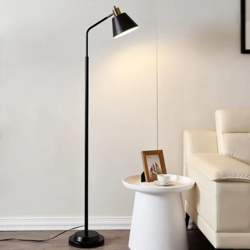 Alternative view of 65.3 Floor Lamp, Adjustable Head, Bulb Included, Dual-Base Industrial Standing Lamp