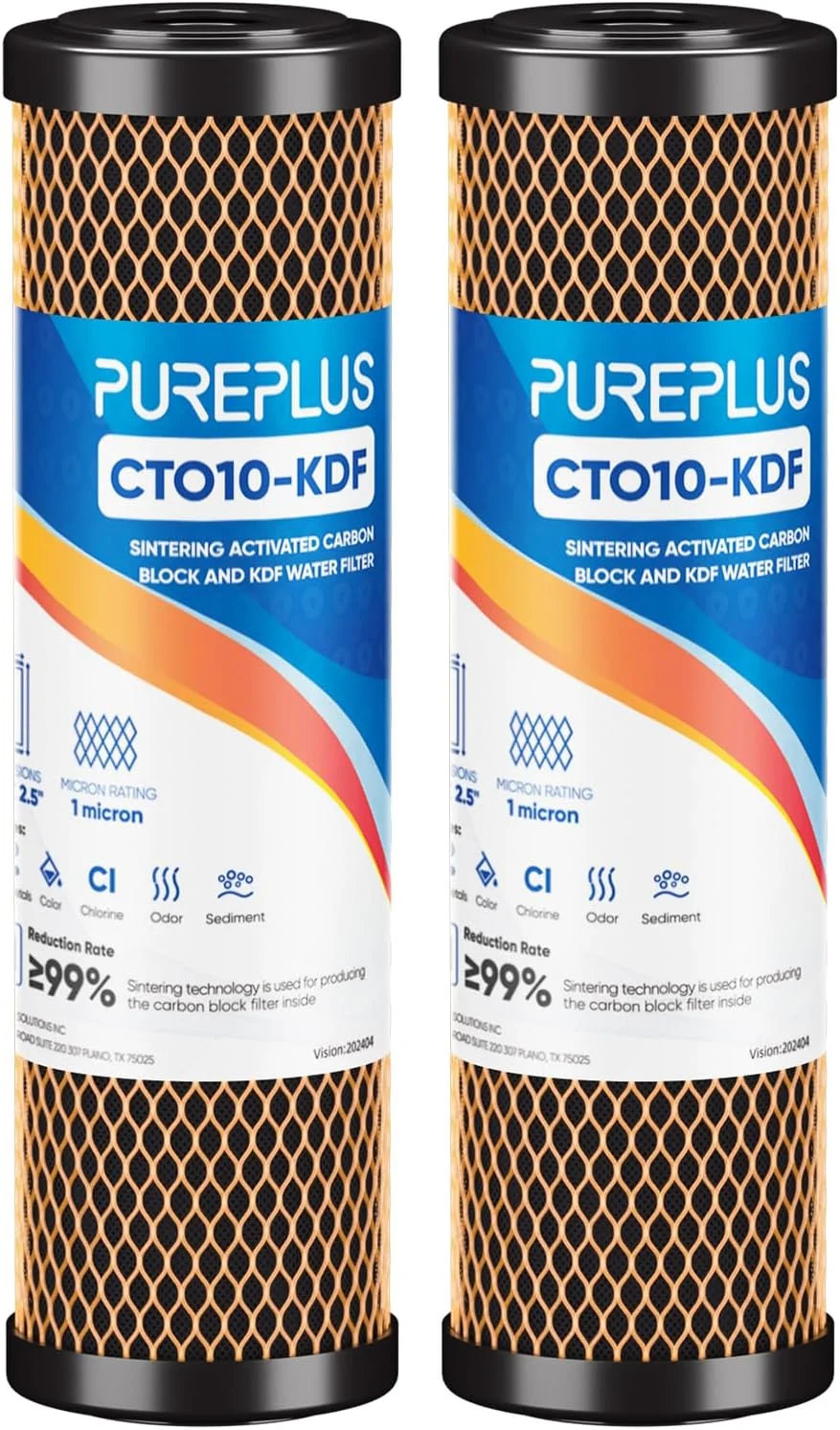 Micron 2.5 x 10 Whole House CTO Carbon Water Filter Cartridge Replacement for Under Sink Water Filter System, Dupont - For Home Projects