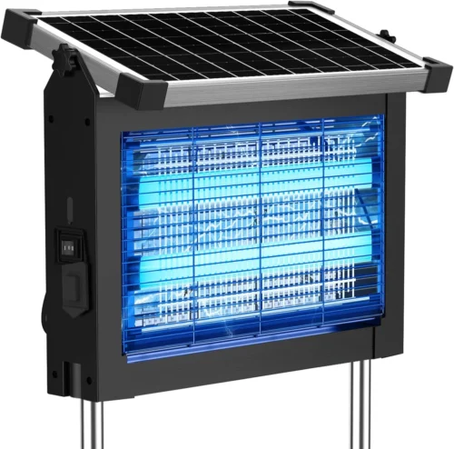 Nook Bug Zapper Outdoor, 4500V Mosquito Zapper Waterproof with Panel Sensor Electric Fly Zapper Rechargeable Mosquito