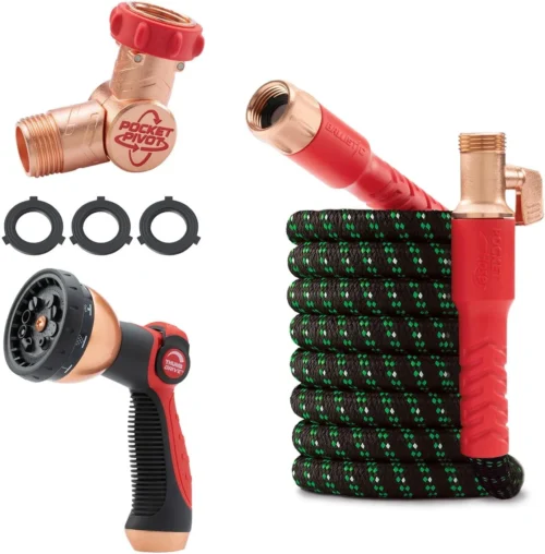 Hose Ballistic Double UV Edition 100 FT Expandable Garden Hose w/Pocket Pivot Swivel Connector