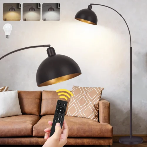 Arc Floor Lamp, Remote Control, Dimmable, 2700-6000K, Bulb Included, 9W LED, Modern Arch Standing lamp